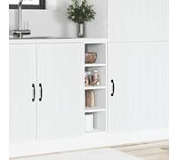 ATOMSTACK MAKER Mobile da cucina Riga bianco, in legno, 20 x 44,5 x 81,5 cm, piedini regolabili, portata 80 kg, per ottimizzare lo spazio, supporto da parete incluso