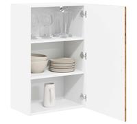 ATOMSTACK MAKER Mobile da cucina sospeso in legno, 50 x 31 x 80 cm, effetto legno anticato con ante scorrevoli, salvaspazio per piccole cucine, multiuso, portata fino a 60 kg