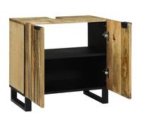 ATOMSTACK MAKER Mobile lavabo con 2 ante e 2 ripiani, marrone, 62 x 33 x 58 cm, in legno con telaio in acciaio, mobile da bagno moderno per spazio compatto