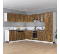 ATOMSTACK MAKER Mobile sospeso 50 x 31 x 60 cm, mobile da cucina in legno di rovere affumicato, montaggio a parete, portata 60 kg, design moderno per cucina e soggiorno