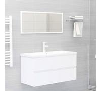 ATOMSTACK MAKER Mobile sottolavabo 90 cm, bianco, in legno, 1 cassetto, portata 60 kg, per bagno e WC degli ospiti, materiale di montaggio incluso (senza vaschetta), 90 x 38,5 x 45 cm