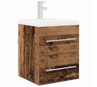 ATOMSTACK MAKER Mobile sottolavabo con cassetti con cuscinetti a sfera, in legno (41 x 38,5 x 48 cm), montaggio a parete, effetto legno anticato, per bagno, molto spazio e resistente all'umidità