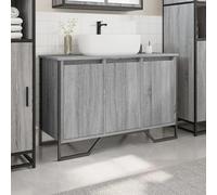 ATOMSTACK MAKER Mobile sottolavabo grigio sonoma, 91 x 35 x 60 cm, in legno con foro per lavabo, spazioso armadietto da bagno con supporto a parete, moderno e salvaspazio