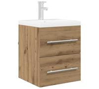 ATOMSTACK MAKER Mobile sottolavabo in rovere Artisan, montaggio a parete, 41 x 38,5 x 48 cm, in legno con cassetti con cuscinetti a sfera, salvaspazio per piccoli bagni