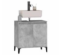 ATOMSTACK MAKER Mobile sottolavello, 58 x 33 x 60 cm, grigio cemento, in legno con robusto telaio in legno, grande scomparto, per bagno e WC degli ospiti, materiale di montaggio incluso