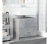 ATOMSTACK MAKER Mobile sottolavello, 59 x 37 x 59 cm, grigio cemento, in legno con cassetto e scomparto, resistente all'umidità, per bagno, materiale di montaggio incluso