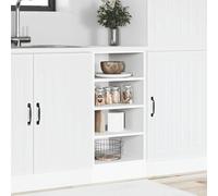 ATOMSTACK MAKER Mobiletto da cucina bianco, in legno, 40 x 44,5 x 81,5 cm, con piedini regolabili, portata 80 kg, serie Riga