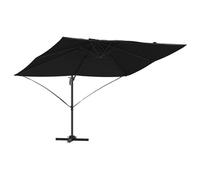 ATOMSTACK MAKER Ombrellone cantilever sabbia, 351 x 250 x 260 cm, protezione UV, in poliestere e alluminio, girevole a 360° e inclinabile, manovella manuale, resistente al vento, per giardino e
