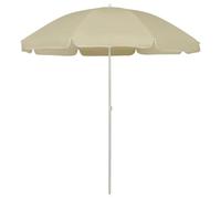 ATOMSTACK MAKER Ombrellone da spiaggia, 240 cm, resistente ai raggi UV e alle intemperie, stile hawaiano, con meccanismo basculante, in poliestere, bianco, per spiaggia, giardino e terrazza, con