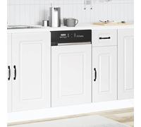 ATOMSTACK MAKER Pannello frontale Kalmar per lavastoviglie bianco, 45 x 1,5 x 67 cm, in legno per cucine da incasso, resistente all'umidità, facile da pulire e design senza tempo