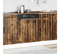 ATOMSTACK MAKER Pannello frontale per lavastoviglie da 60 cm, in legno di rovere affumicato (1,5 cm di profondità), su misura per lavastoviglie integrate, facile da pulire e resistente all'umidità