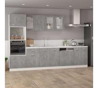 ATOMSTACK MAKER Pannello Lavastoviglie Lyon Grigio Cemento - Pannello frontale da cucina integrato in legno 59,5 × 67 cm per cucine moderne da incasso