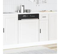 ATOMSTACK MAKER Pannello per lavastoviglie, 60 cm di larghezza x 67 cm di altezza, bianco, in legno resistente all'umidità, design senza tempo per cucine moderne (serie Porto)