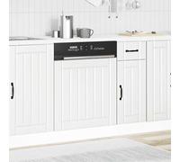 ATOMSTACK MAKER Pannello per lavastoviglie Lucca bianco in legno (60 x 1,5 x 67 cm), effetto lucido, facile da pulire e design senza tempo per cucine moderne