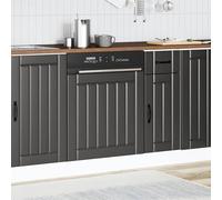 ATOMSTACK MAKER Pannello per lavastoviglie nero in legno 60 x 67 cm, serie Lucca - Moderno rivestimento da cucina per lavastoviglie, resistente all'umidità e facile da pulire