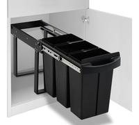 ATOMSTACK MAKER Pattumiera 36L con Soft-Close per Armadio Cucina | 3 x 10L Contenitori Separabili in ABS/PP | Nero | Dimensioni: 51,8 x 26 x 41,3 cm