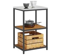 ATOMSTACK MAKER Scaffale da cucina in acciaio robusto, effetto rustico arrugginito, 60 x 50 x 92 cm, con ripiani per pentole, spezie e utensili da cucina, design industriale moderno per cucine piccole