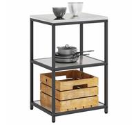 ATOMSTACK MAKER Scaffale da cucina in robusto acciaio, colore argento, 60 x 50 x 92 cm, scaffale portaoggetti a più livelli per pentole, utensili e alimenti, design industriale moderno per interni