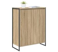ATOMSTACK MAKER Scarpiera a 2 ante, stile industriale, in legno e gambe in acciaio, colore Sonoma, 79 x 36 x 100 cm, salvaspazio, per corridoio e soggiorno, facile da montare