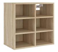 ATOMSTACK MAKER Scarpiera a 6 scomparti, in legno di rovere Sonoma, 52,5 x 30 x 50 cm, salvaspazio e montabile a parete, ideale per corridoio e ingresso