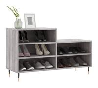ATOMSTACK MAKER Scarpiera con gambe in metallo, scarpiera a 5 scomparti in legno (grigio sonoma, 102 x 36 x 60 cm), antipolvere e salvaspazio, per corridoio e ingresso, con supporto da parete