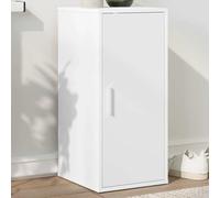 ATOMSTACK MAKER Scarpiera da 32 x 35 x 70 cm, in legno bianco, con 5 ripiani, porta apribile laterale e fissaggio a parete, organizer per scarpe antipolvere per corridoio e ingresso
