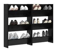 ATOMSTACK MAKER Scarpiera da parete a 4 scomparti, effetto rovere, 60 x 18 x 90 cm, in legno, max. 120 kg, per corridoio e soggiorno, set da 2 pezzi, montaggio facile