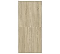 ATOMSTACK MAKER Scarpiera in legno (80 x 39 x 178 cm), rovere Sonoma, portata 150 kg, con supporto da parete, facile da pulire e antipolvere, per fino a 20 paia di scarpe