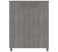ATOMSTACK MAKER Scarpiera in legno di pino massiccio e MDF, grigio chiaro, 85 x 40 x 108 cm, 3 ripiani, resistente alla polvere, con manici in legno, per corridoio, ingresso e soggiorno