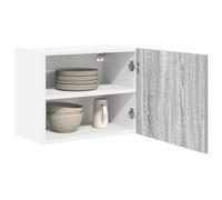 ATOMSTACK MAKER Set di 2 armadietti pensili da cucina, grigio sonoma e bianco, in legno, 50 x 31 x 40 cm, con anta, moderno minimalismo per cucina, montaggio necessario