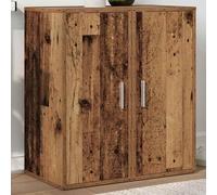 ATOMSTACK MAKER Set di 2 scarpiere effetto legno anticato, scaffale da corridoio a 5 ripiani, con porta e piano superiore, 32 x 35 x 70 cm, materiale in legno, antipolvere e robusto, ideale per