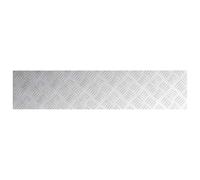 ATOMSTACK MAKER Set di 4 gradini per scale ad angolo retto in alluminio, 90 x 20 cm, antiscivolo, per interni ed esterni, design moderno in lamiera striata, colore argento