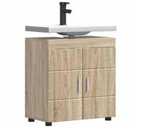 ATOMSTACK MAKER Set di armadietti da bagno Tulum, in rovere Sonoma, 60 x 34 x 63 cm, design in legno opaco con grande capienza, moderno, robusto e facile da pulire, per il bagno