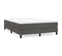 ATOMSTACK MAKER Struttura per letto a molle, 140 x 190 cm, colore grigio scuro, effetto velluto, gambe di supporto stabili e doghe in compensato per un fissaggio ottimale del materasso e un sonno