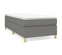 ATOMSTACK MAKER Struttura per letto a molle, 90 x 190 cm, colore grigio scuro, design in tessuto stabile con doghe in compensato e gambe in legno robuste per un comfort ottimale durante il sonno