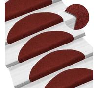 ATOMSTACK MAKER Tappetini autoadesivi per gradini, 56 x 17 x 3 cm, antiscivolo, riducono il rumore e facili da pulire, per interni in legno, cemento e piastrelle, set da 20 pezzi, colore: rosso