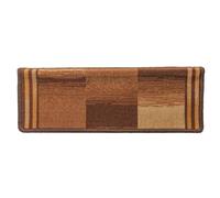 ATOMSTACK MAKER Tappetini autoadesivi per gradini, in poliammide, antiscivolo e fonoassorbente, per scale in legno, cemento e piastrelle, 65 x 21 x 4 cm, colore marrone, 15 pezzi