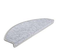 ATOMSTACK MAKER Tappetini per gradini, 65 x 24 x 4 cm, antiscivolo, fonoassorbente e lavabile, 100% polipropilene trapuntato, per scale in legno e pietra, con nastro biadesivo, colore grigio chiaro