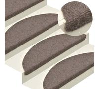 ATOMSTACK MAKER Tappetini per gradini autoadesivi antiscivolo, 20 pezzi, in tessuto non tessuto agugliato beige, in 100% polipropilene (56 x 17 x 3 cm), ideali per scale in legno e cemento, con