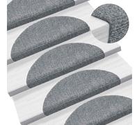 ATOMSTACK MAKER Tappetini per gradini, autoadesivi, antiscivolo e riducono il rumore, 20 pezzi, grigio chiaro (56 x 17 x 3 cm), 100% polipropilene non tessuto agugliato, per scale, interni e