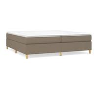 ATOMSTACK MAKER Telaio per letto a molle, 200 x 200 cm, colore tortora, robusto telaio in legno con tessuto in poliestere traspirante, doghe in compensato e gambe in legno robusto, per un comfort