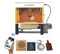 ATOMSTACK P1 Incisore Laser e Taglio Laser 5W con Rullo Rotante R8, Macchina Laser Taglio e Incisione Portatile per Legno e Metallo, CoreXY, App Gratuita, Alta Precisione (Area 110x110mm)