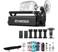 ATOMSTACK Rullo rotante laser R3 Pro, modulo di incisione ausiliario per incisore laser, rulli rotanti a 360 gradi per taglierina laser, per oggetti a forma di coppa/cilindrica/oversize