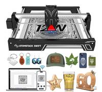 ATOMSTACK Swift Lasergraviatore per Principianti, Taglierina Laser da 12000mW, Area di Lavoro 300×300mm, Macchina di Lasergravatura ad Alta Precisione per Legno, Pelle, Metallo Rivestito (Swift 12W)