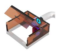 AtomstackB3 Scatola Protettiva per Incisione Laser, Custodia Antifumo per Macchina da Taglio Laser Coperchio Antipolvere Con Fotocamera + Led + Ventola di Estrazione, per Modelli A6/A12/A24 Pro (EU)