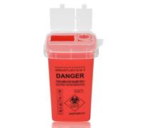 ATOMUS 1L Tatuaggio Plastica Contenitore a punta Tatuaggio ELiminazione Mediale Biohazard Ago Rifiuti Scatola Sicuro Lock Container Tattoo Forniture (1PC, Rosso)