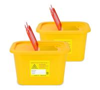 ATOMUS 2 contenitori per tatuaggi gialli in plastica Sharp da 3 l, confezione da 2 pezzi