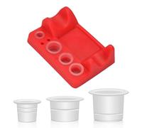 ATOMUS Red Tattoo Pen Stand Silicone Microblading Pigment Ink Cup Holder Makeup Tattoo Accessories Organiser Tattoo Tool Holder with 50pcs S M L Pigment Cups