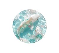 ATOMUSERLY 1 pezzo da 28,5 mm con quadrante Koi Fish stampato a colori personalizzato è adatto for movimento NH35/36(NO. 2)