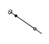ATOMUSERLY 1 pz 13,3 mm lancette for orologio blu/rosso/nero/argento/arancione/giallo colore adatto for NH35 NH36 7s26 7s36 7s25 7s35 6r15 forma tridente(Black)